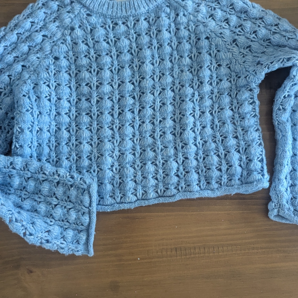 Blue Knitted Kids Sweater Set - Picture 2 of 4